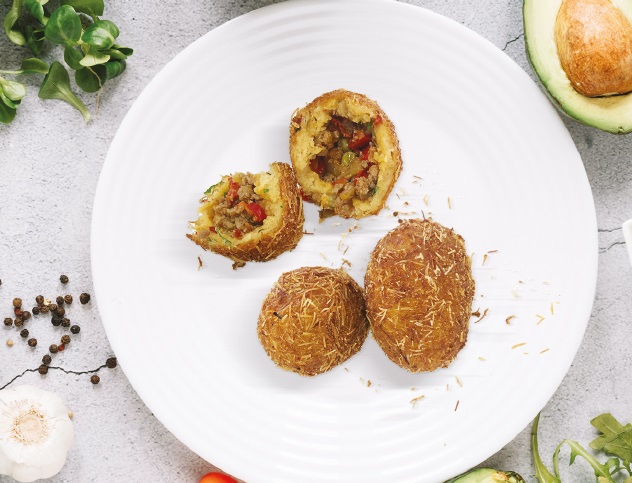 kıymalı kadayıflı patates topu